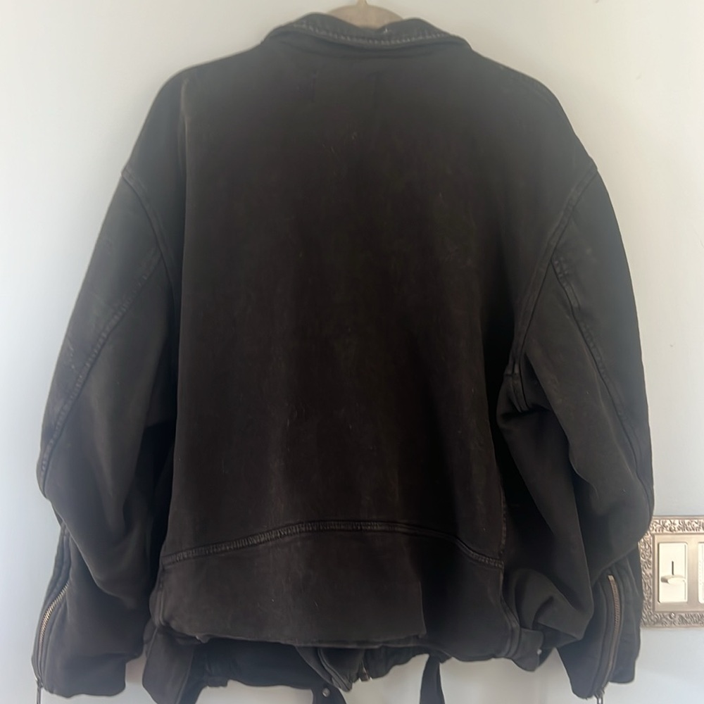 Free People Sweatshirt Bomber Jacket - Picture 6 of 6